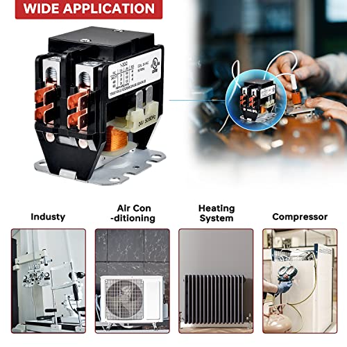 2 Poles FLA 30 Amp Coil 24 VAC Air Conditioner Condenser