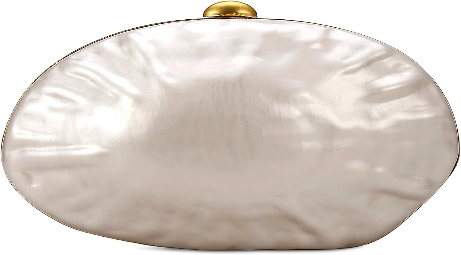 YYW Clutch Purse Women Pearl Shell Shape Acrylic Clutch Shiny Marble Purse Wedding Prom Party Evening Handbag