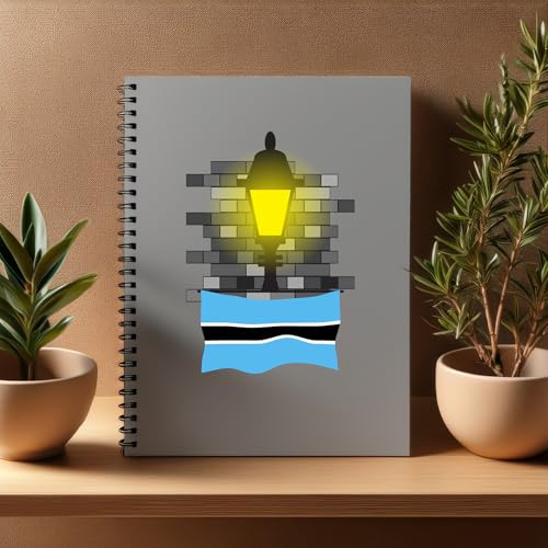 Carnet Botswana Street Lamp de style A5 ligné arborant une finition Bricks soignée
