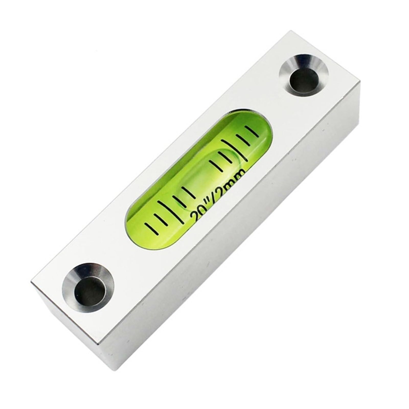 Nivel de alineación de puntal en aleación de metal con burbuja verde de 15x15x58mm