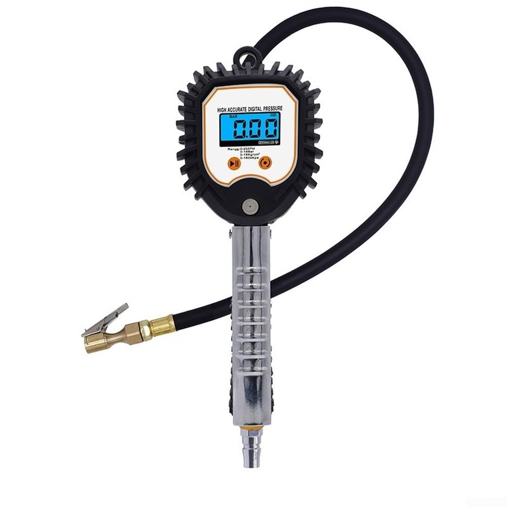 Manometro Digitale Gomme Auto 0-255PSI Alta Precisione | Per auto, per moto, SUV, camion, bici, per versatile officina per casa, sicurezza stradale massima garanzia