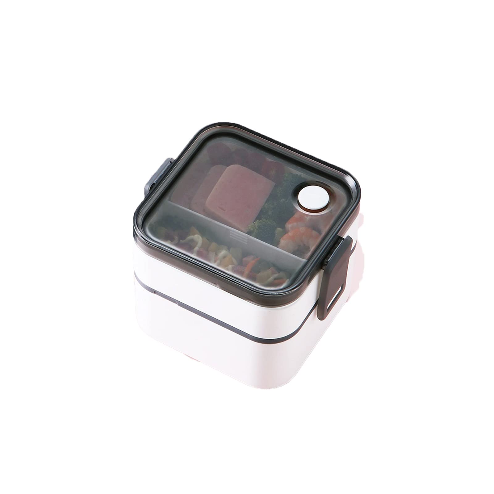 WDWDW Lunch Box Container Simple Can Be Heated by Microwave Oven Separate Type Portable Bento Tableware