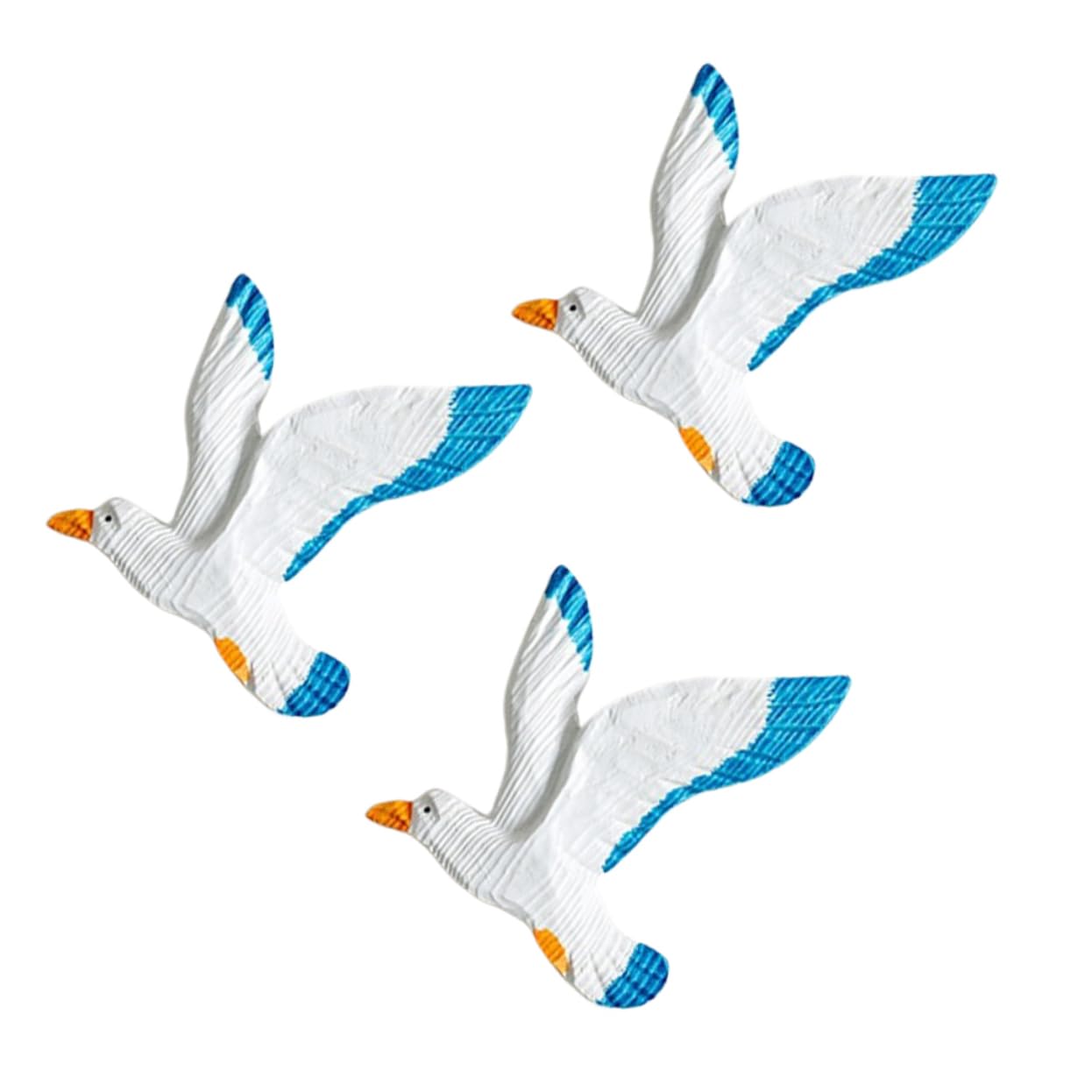 ABOOFAN 3pezzi Gocce Di Uccelli Appese Gabbiani in Resina Gocce Di Uccelli Da Parete Gabbiani Di Appesi Decorazione Da Parete Per Casa