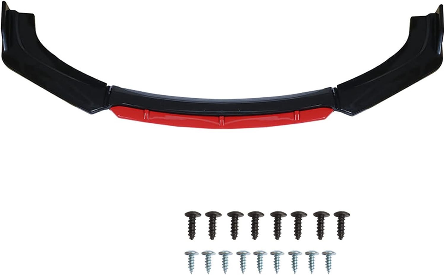 LABLT Universal Car Front Bumper Lip Spoiler Splitter Protector Red 2 Layer Lip Matte