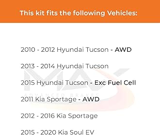 MAX Advanced Brakes - Front Brake Kit For 2010-2015 Hyundai Tucson, 2011-2016 Kia Sportage| Carbon Ceramic Brake and Rotor Kit| OE Replacement Brake Rotors