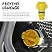 Cuymoap 3 PCS Car Engine Oil Drain Plugs, Tight Fit Oil Pan Drain Screw with Sealing Ring, Replacement OEM# KX6Z6730B, Compatible with Ford F150 Edge Navigator Mustang Lincoln Explorer (Yellow)