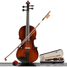 1/4 Acoustic Violins,Solid Wood Violin Set,Professionals Beginner Violins,Students Fiddle Instrument Kit,with Case Bow Rosin,Acoustic Violin for Boys Girls Beginner Teens and Adults Natural