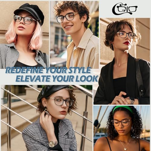 CGID Fake Glasses Clear Lens Non-Prescription Retro Fashion Frame UV400 Protection Men Women CN792