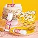 TREAT Jumbo Lemon Buttercream Birthday Cake Organic Lip Balm - 3x the Size of Average Lip Balms - All Natural, Organic, Gluten Free, No Synthetic Fragrance or Colors - Made in USA