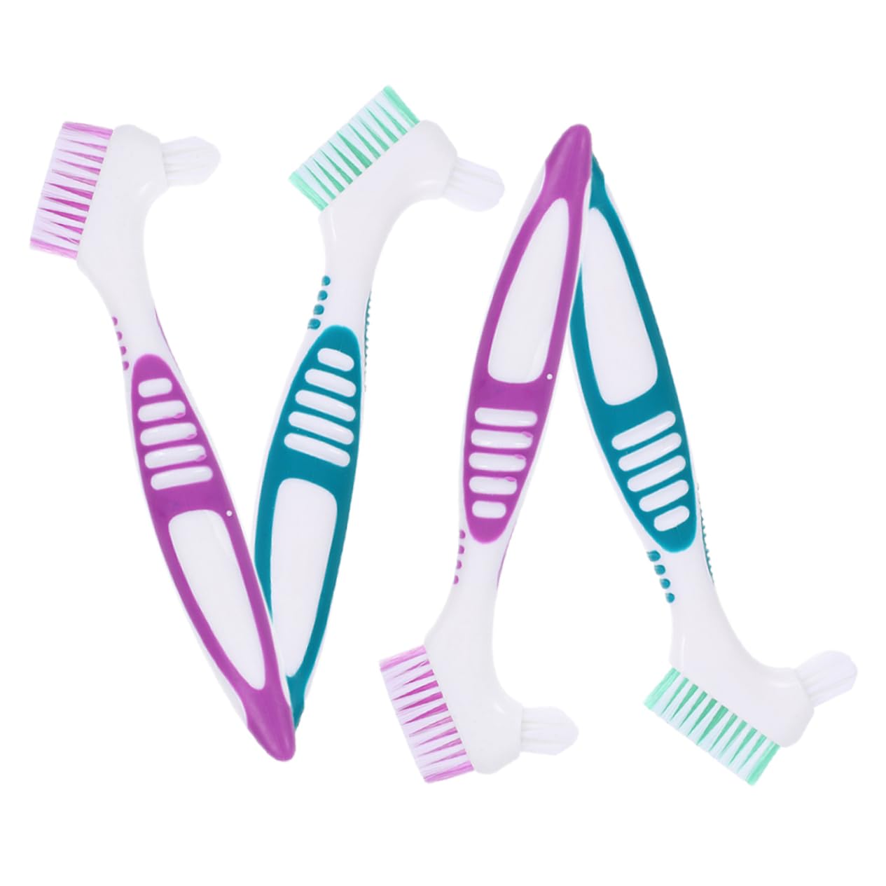 FRCOLOR 4 Set Spazzola Per La Pulizia Strumento Per La Pulizia Dello Spazzolino Denti Finti Spazzolino Da Denti Spazzolino Da Denti Spazzolino Da Denti Denti Finti Spazzola 4 pezzi * 4
