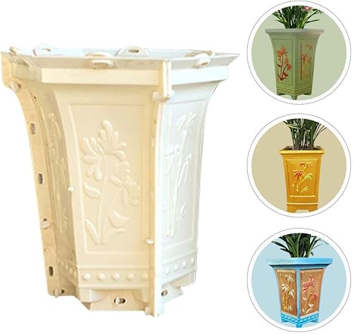 Miniatura 8 de Didiseaon Molde de maceta hexagonal de hormigón para maceta, molde para suculentas, moldes de arcilla de cemento para decoración de jardín al aire
