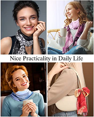 6 Pcs Scarves For Women Floral Pattern Scarf Shawl Lightweight Fashion Scarves Sunscreen Women Scarf Chiffon Flowers Printed Pattern Scarf Shawl Wraps, 6 Colors #TOP6