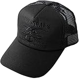 [アヴィレックス] 2サイズ展開 スタンダード ミリタリー メッシュキャップ XL LL 大きいサイズ 帽子 キャップ メンズ ビッグサイズ 夏 (Free Size, NAVYSEALSオールブラック(89))