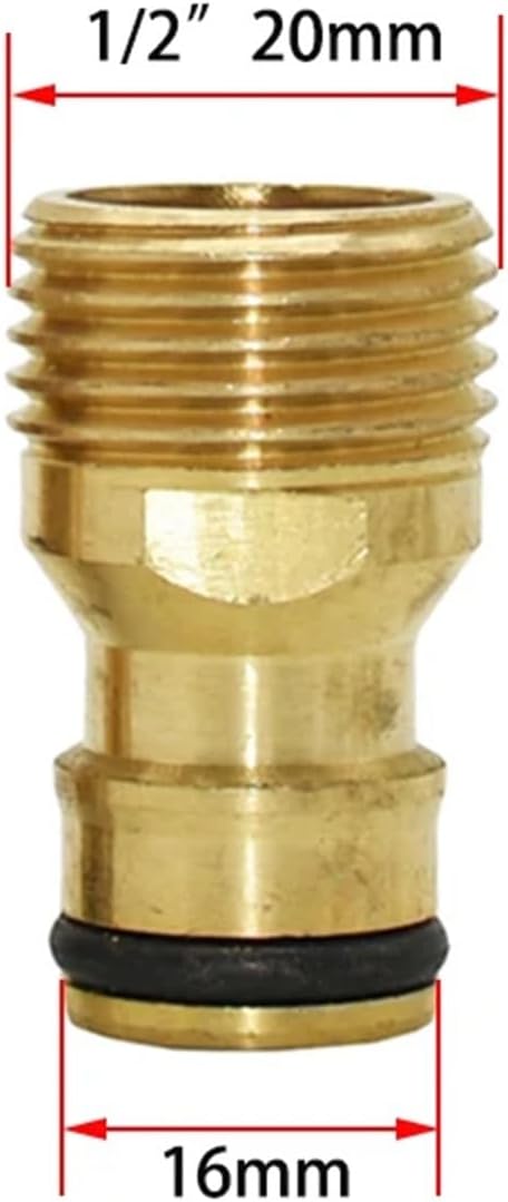 1/2" 3/4" 1" Thread Brass Quick Connector Garden Watering Adapter Drip Irrigation Copper Hose Quick Connector Fittings (Color : 04inch)