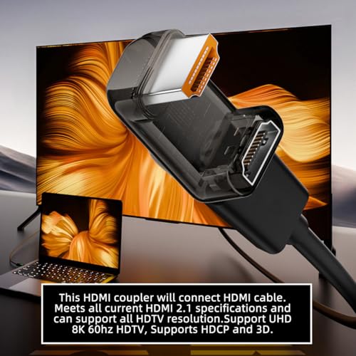 Adaptador HDMI 2.1 macho a hembra en U angulado miniatura 7