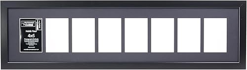 Miniatura 8 de Marcos Creative Letter Art para fotografías en forma de collage abierto de 4 x 6 con vidrio reforzado y marco de madera de 1 12, fotografía