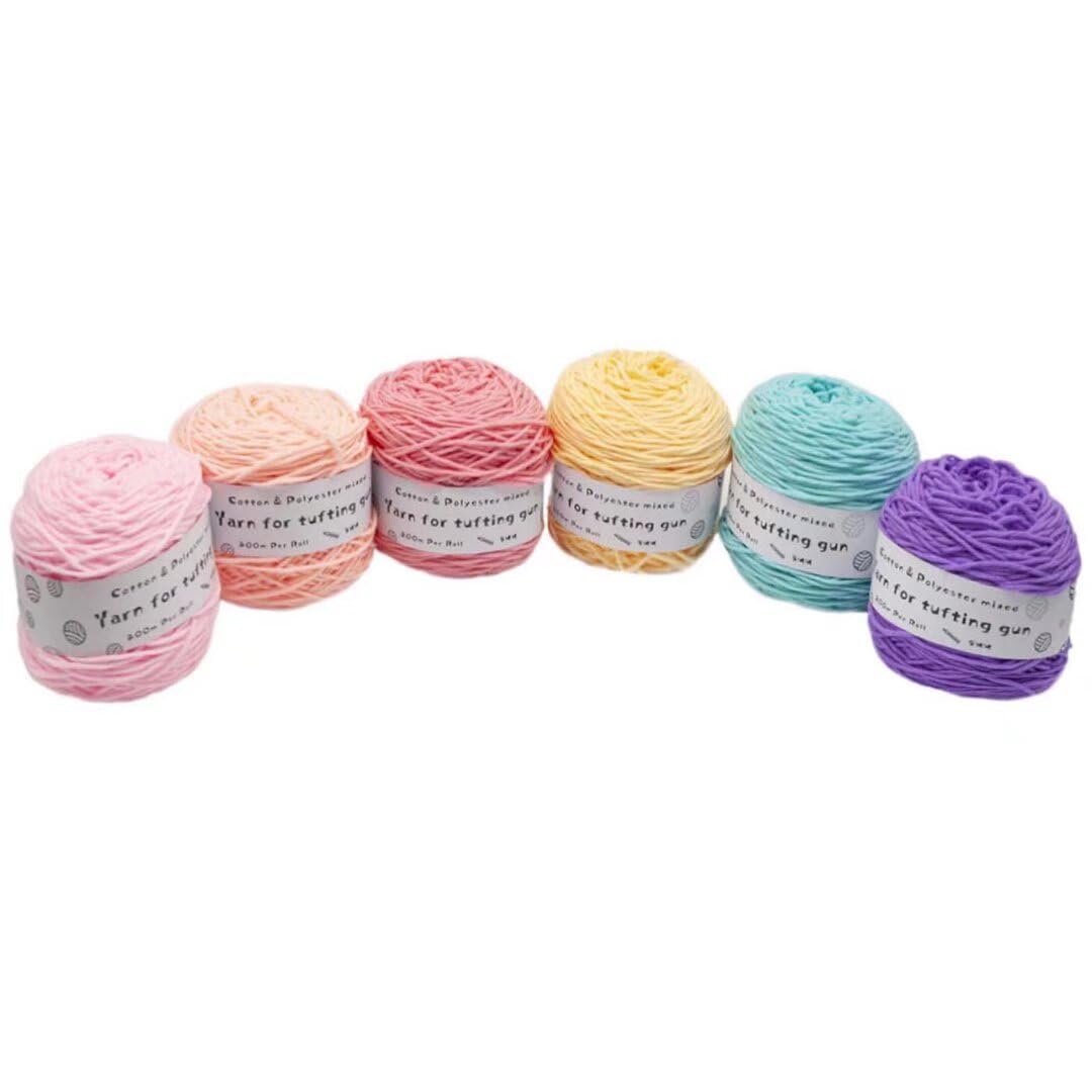 przędza dziewiarska, 6 x 95 g motków przędzy dziewiarskiej, 8 nitek nici, grubość 5 mm, 100 m na kłębek(C,458g/roll)