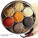 Taluka Stainless Steel Spice Container Box Indian Masala Dabba With 7 Compartments 4 Pcs Of Measuring Spoon & 7 Small Spoons For Home Restaurant Chefs 8x8 Inches