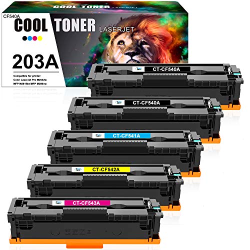 Cool Toner - Repuesto de tóner para HP 203A 203X, color Negro/negro/cian/amarillo/magenta