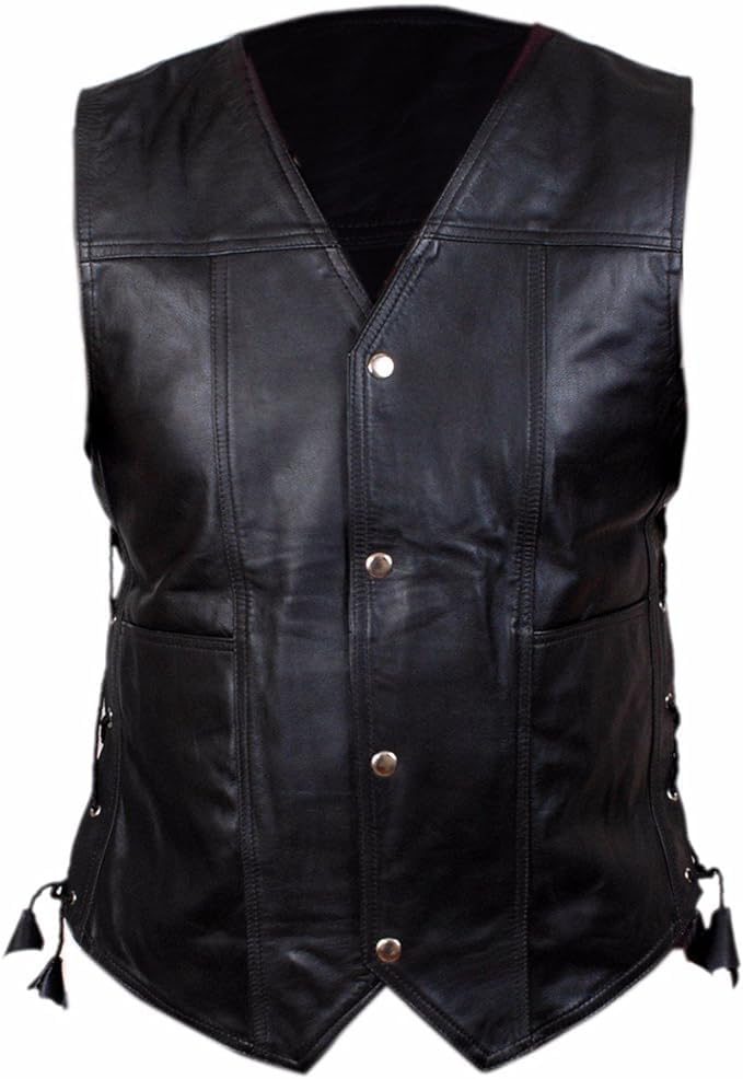 Daryl Dixon Angel Wings Vest Walking Daryl Dixon Angel Wing Real Leather vest Dead Governor Daryl Dixon Vest2
