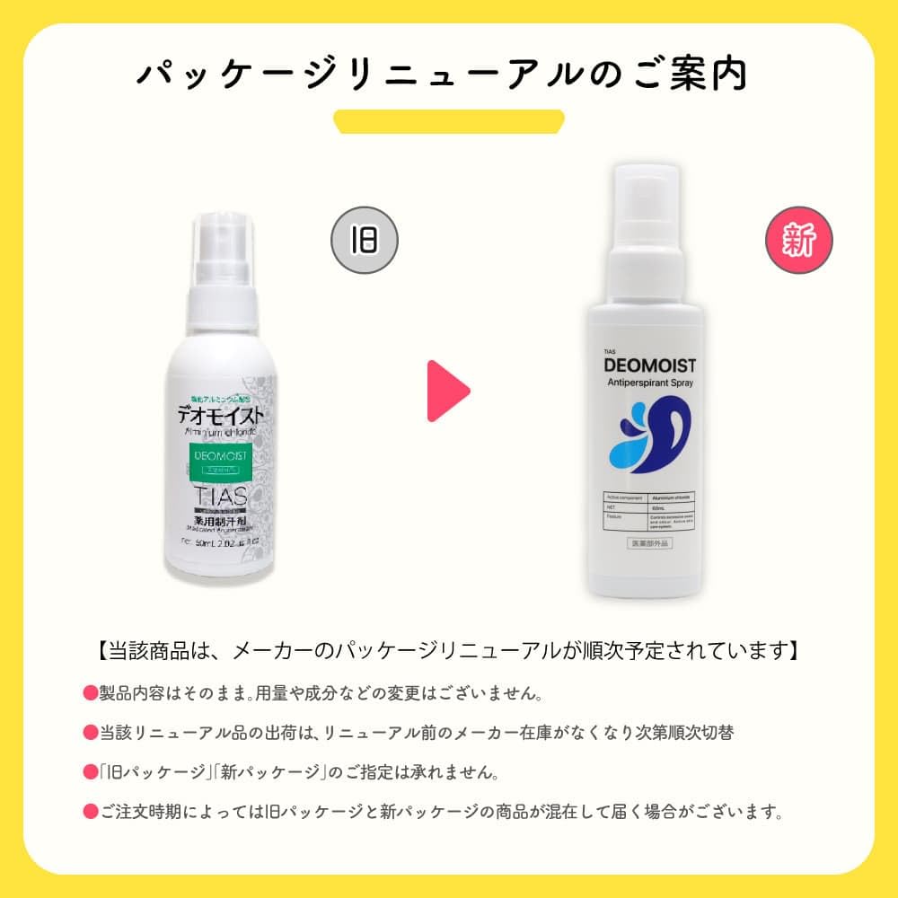 Amazon.co.jp: TIAS デオモイスト 制汗剤 塩化アルミニウム13％配合 制