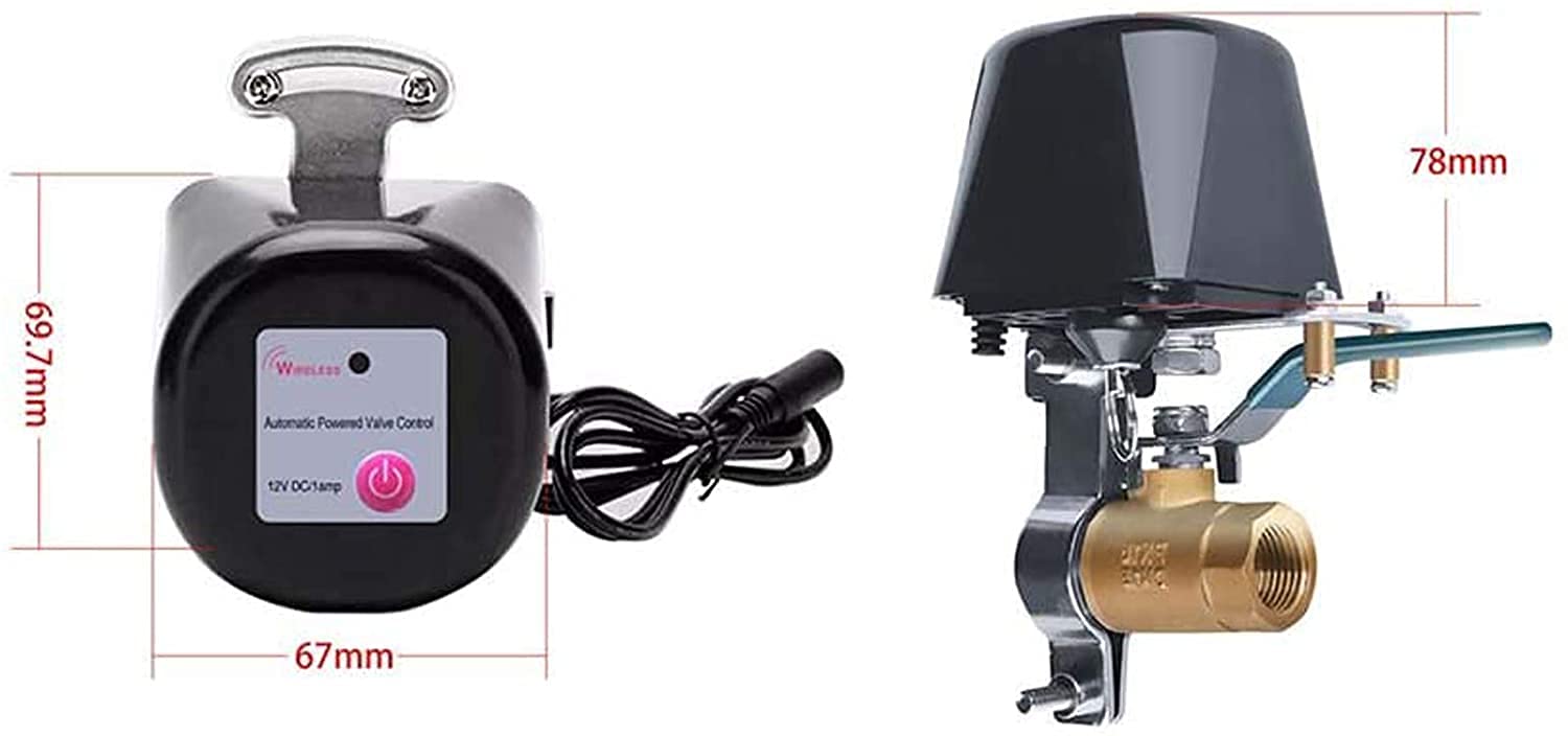 Valvola di acqua/gas compatibile con Alexa/Google Assistant,WiFi telecomando Valvola di controllo automazione per regolatore acqua gas Manipolatore valvola 4 punti 1/2