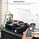 FYDEE Plattenspieler, Retro Plattenspieler Bluetooth mit 2 Eingebauten Stereo-Lautsprechern, Vinyl-Schallplattenspieler, 3-Gang 33/45/78 U/min, RCA-Ausgang, AUX-Eingang - Schwarznussholz