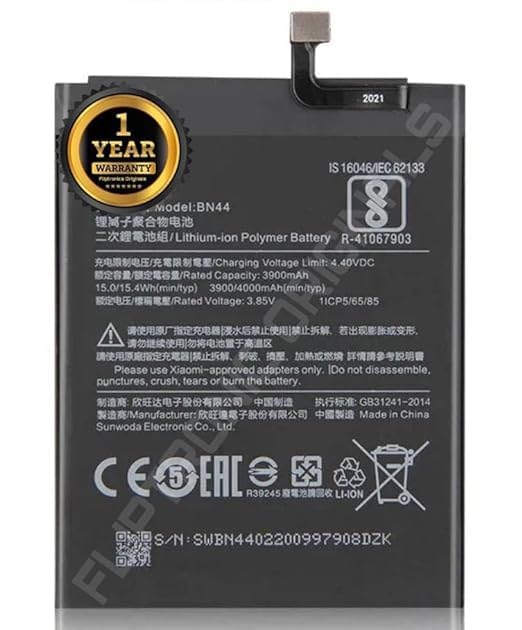 Image of BN44 Battery for Redmi Note 5 Plus /6 Pro /A2 Lite MEG7, MEI7 Battery with 1 Year Warranty** (DD82)