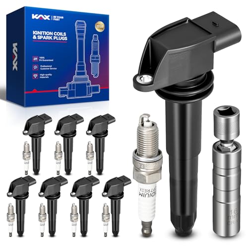Image of KAX Ignition Coils & Spark Plugs Set Fit for Cayenne | (w /tool) Cayenne 2003-2006 4.5L, Cayenne 2003-2006 4.5T UF563