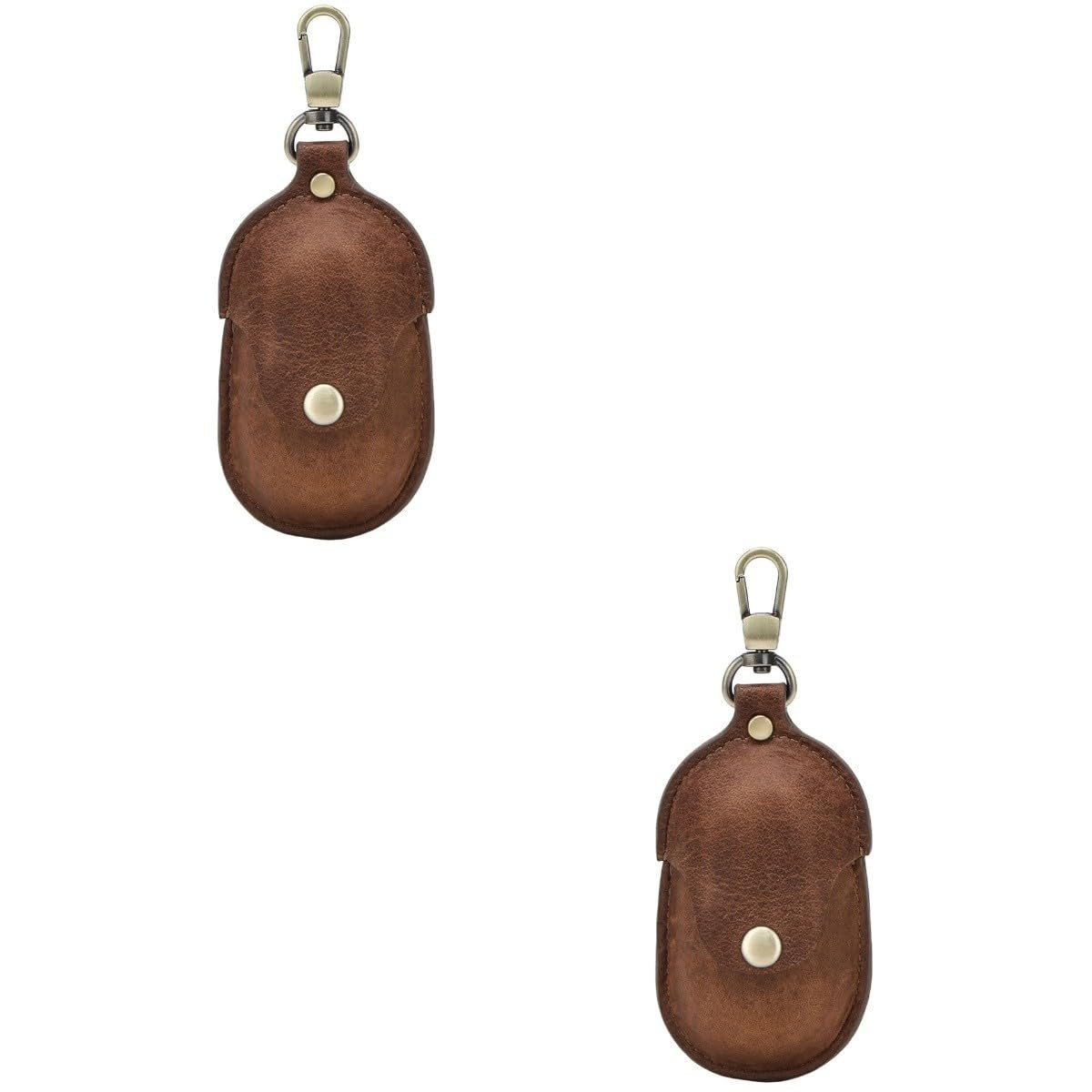 BESTonZON 2 Piezas Cubierta Protectora De Auriculares Caso De Almacenamiento De Auriculares Caso De Cuero Cubierta De La Caja De Brotes De Cuero Piel Genuina