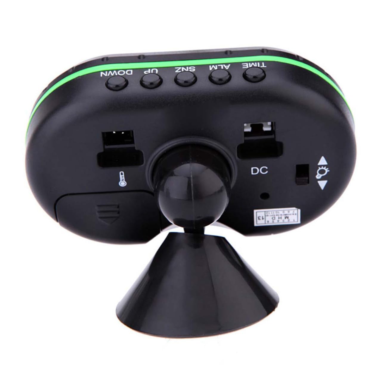 Gatuida 3piezas Reloj Digital De Salpicadero Para Coche Con Calendario y Soporte Verde Fácil Instalación Alta Definición Diseño Con Patas Retráctiles Adhesivo Incluido