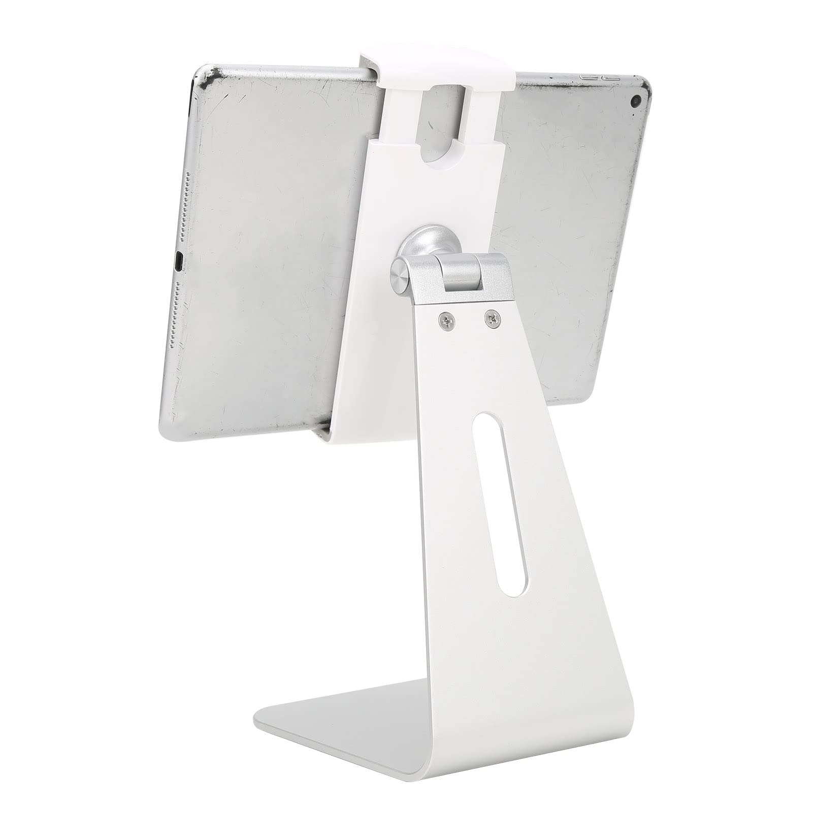 Supporto per telefono cellulare Staffa per tablet PC argento Telaio di supporto girevole regolabile in lega di alluminio per ufficio