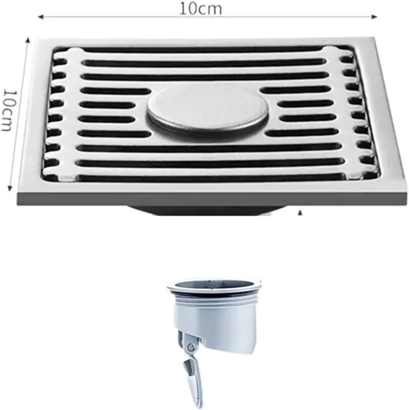 Stainless Steel Floor Drains Square Washing Machine Deodorant Drainer Shower Strainer Cover For Bathroom Toilet Accessories 1Pcs(Brilliance-Double)