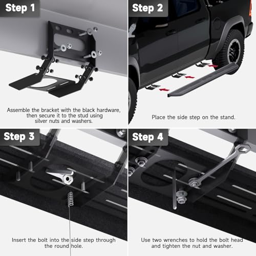 Estribos de acero 6.5" para Ram 1500 Crew Cab 2019-2026 miniatura 6