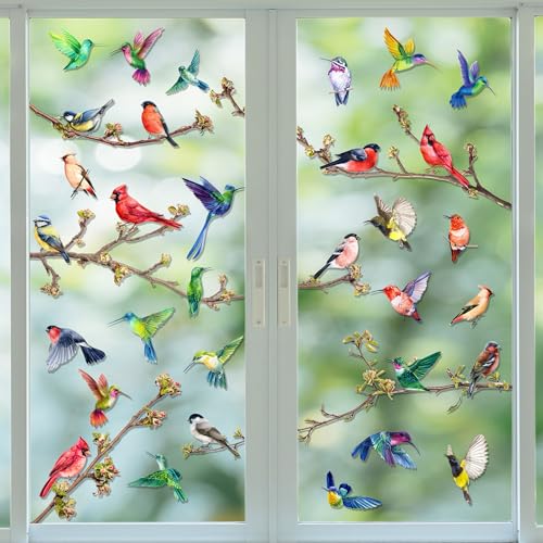 Adhesivos para ventana de pájaros primavera-verano 9 hojas miniatura 3