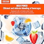 VEVOR Commercial Countertop Blenders, 68 oz Jar Blender Combo, Stainless Steel 3 Functions, for Frozen Drinks, Shakes, Smoothies, Peree, and Crush Ice, Black - Image 2