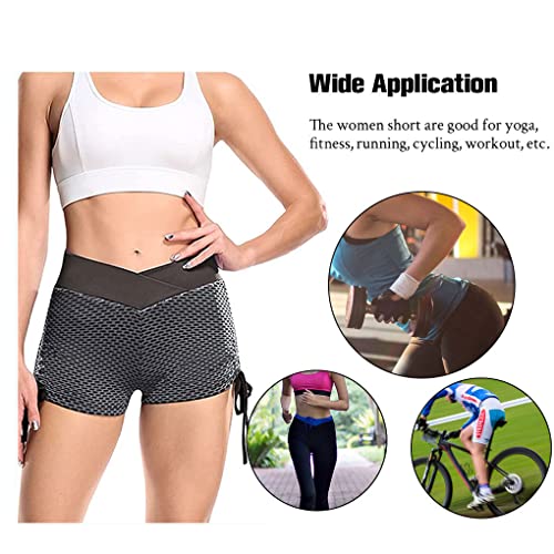 WUIOAUSXN Shorts de favo de mel cintura alta levantamento de quadril levantamento de quadril legging