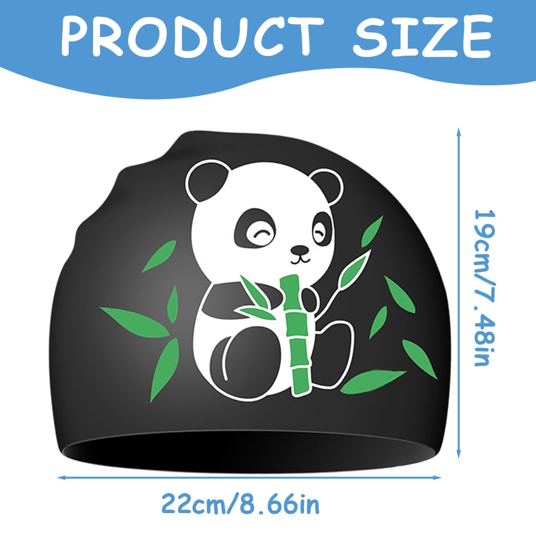 NHQZ Badehaube Kinder – Süßer Roter Panda, Silikon, Wasserdicht, Dehnbar, Für Jungen & Mädchen, Schwimmhaube