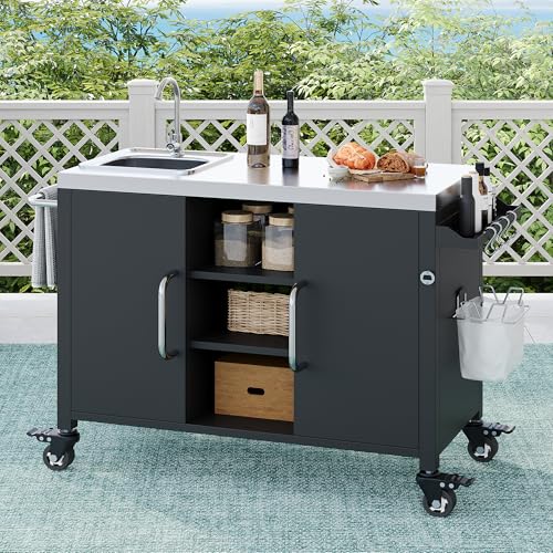 Outdoor Kitchen Island with Sink