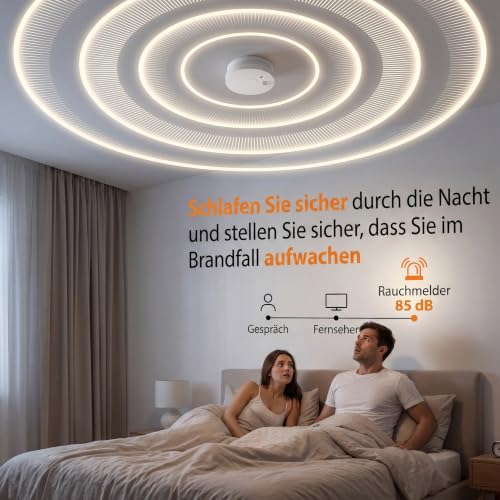 Smartwares Rauchmelder, 10-Jahres-Sensor, Austauschbare Batterie, 2er-Pack – Ansicht 4