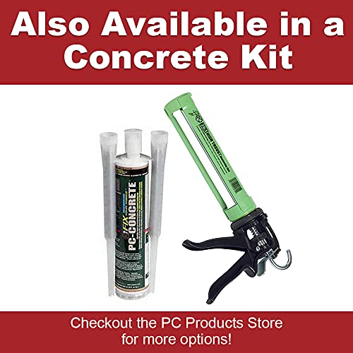 Image of PC Products PC-Concrete Epoxy Adhesive Paste for Anchoring and Crack Repair, Two-Part 50 ml Cartridge, Gray 70505 (Pack of 2)