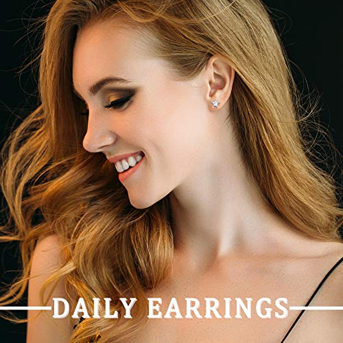 Sllaiss Sterling Silver Moon Star Flower CZ Stud Earrings Cute Music Note Earrings for Women Men Dainty Cubic Zirconia Earrings Stud Jewelry Gifts2
