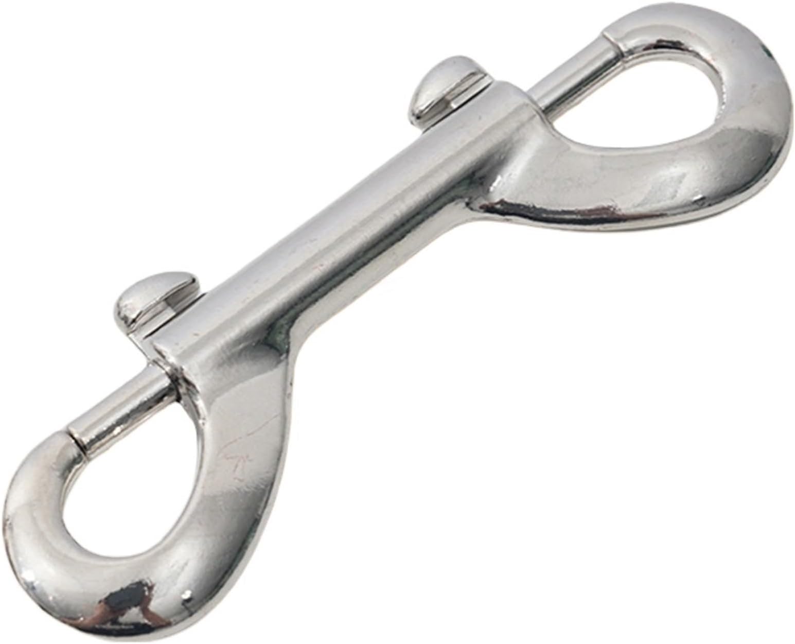 Double Ended Bolt Snap Hooks 10pcs Diving Double End Bolt Snap Hook Clips 316 Stainless Steel B-Shape Spring Hook for Diving, Dog Leash, Horse Tack