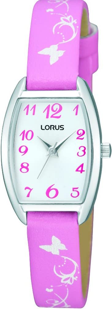 Lorus Orologio Analogico Per Bambini Unisex Al Quarzo Con Cinturino In Pelle RRS63UX9, Bianco, Rosa, Striscia - 4