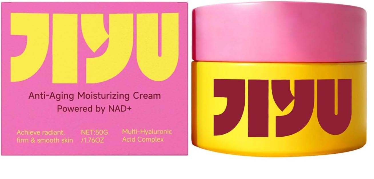 Crema Hidratante Antiedad Jiyu (50 g) – Contiene NAD+ y un complejo de ácido hialurónico. Crema facial hidratante y reafirmante para una piel radiante y suave.