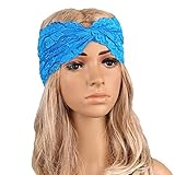  Butterme mujeres elegante encaje Retro turbante Twist de nudo pa?uelo para la cabeza diadema pa?uelo en la cabeza deporte Yoga Encaje Wrap