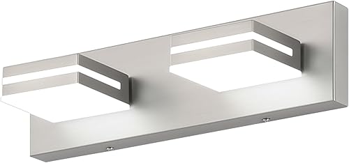 Miniatura 63 de SineRise - Lámpara LED para tocador de baño - Moderna lámpara regulable de acrílico con acabado blanco mate para iluminación de pared sobre el