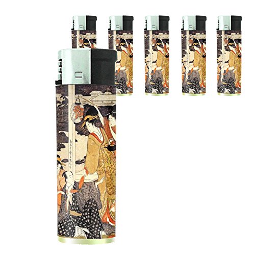 Set de 5 encendedores con diseño japonés
