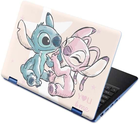 Skinit Decal Laptop Skin Compatible with Aspire R11 11.6in - Officially Licensed Disney Lilo and Stitch Stitch and Angel Design