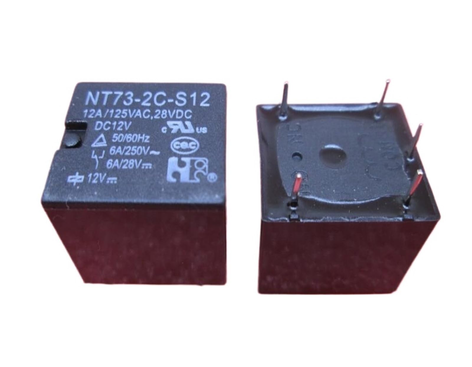 OSHZIKJII 12V relay NT73-2C-12-DC12V NT732CS12 DC12V 12VDC 12V 6A 250VAC 5PIN(10pcs)